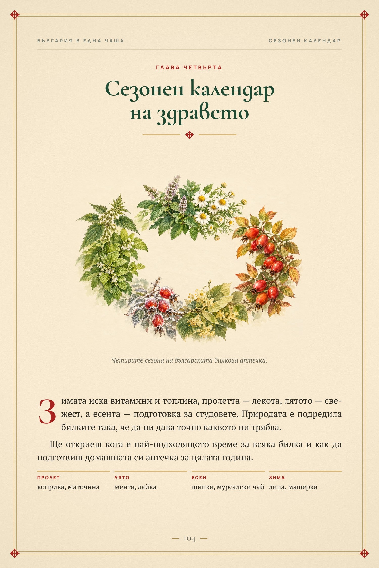 Глава 4 — Сезонен календар на здравето